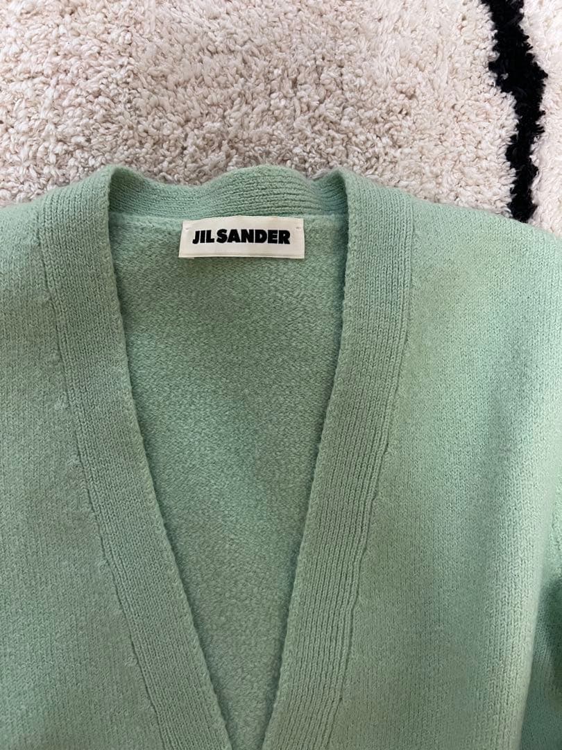 JIL SANDER ミントグリーン Vネック カーディガン