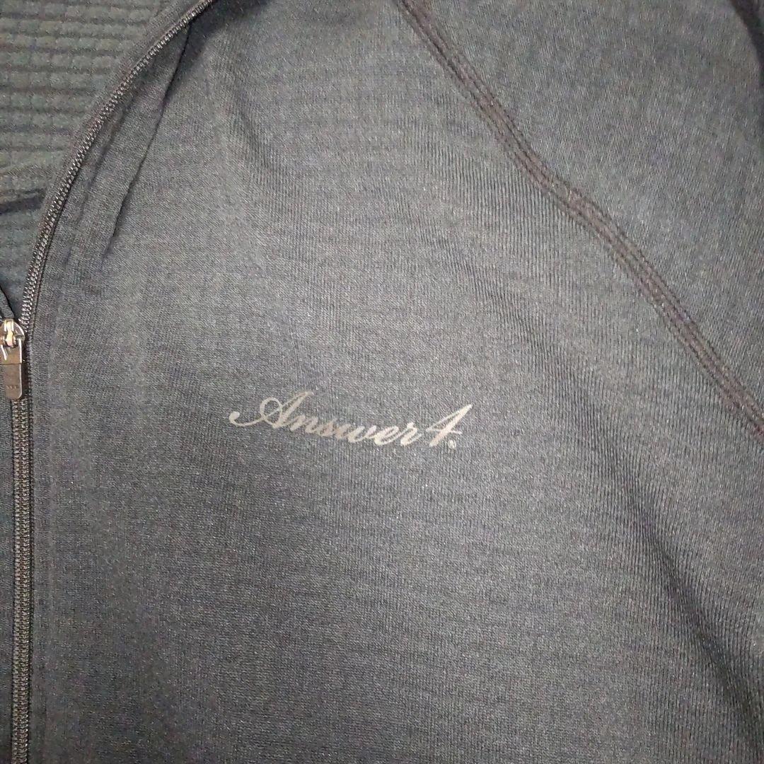 Answer4フルジップアップパーカーブラック