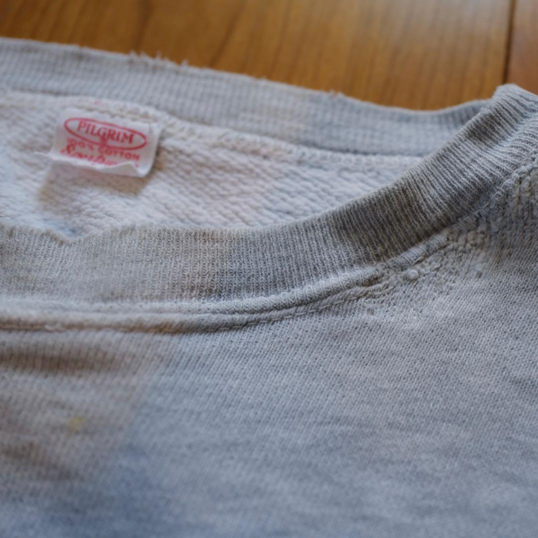 vintage 60s70s PILGRIM 無地スウェットグレー L