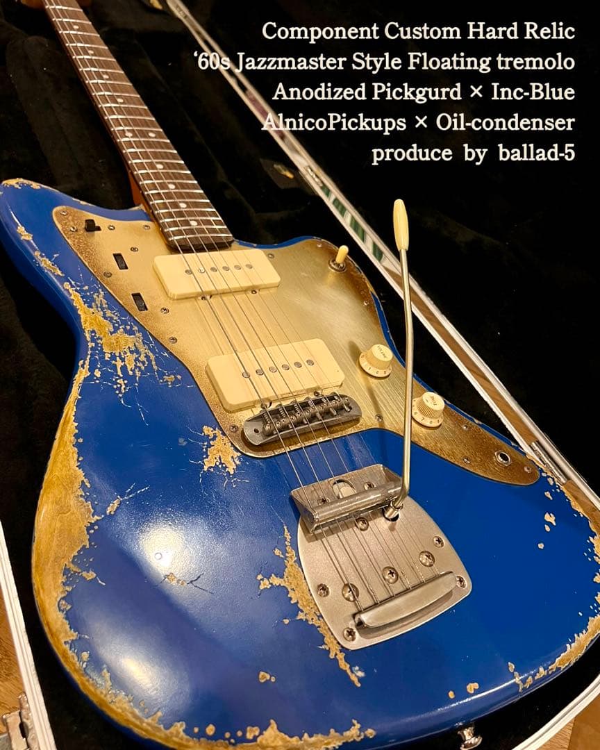 ハードレリックジャズマスタータイプ/アルニコPU×オイルコンデンサーインクブルー