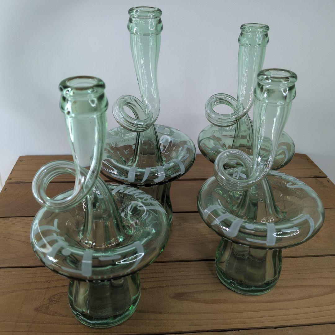 ondo【 ヴィンテージ 】 コカコーラ／変形ボトル型ガラス瓶／4本セット