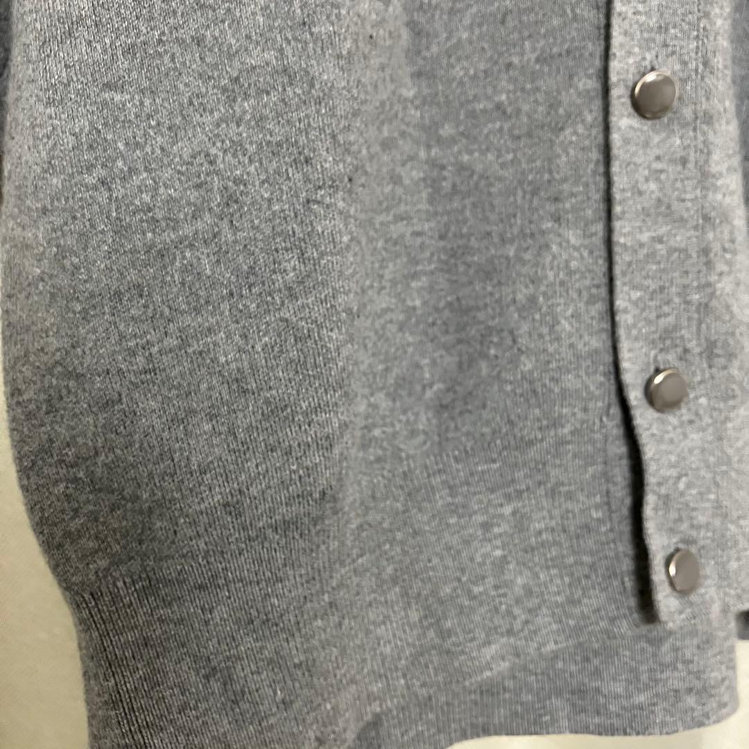 【ほぼ未使用】CABaN コットンカシミヤ パールポロカーディガン