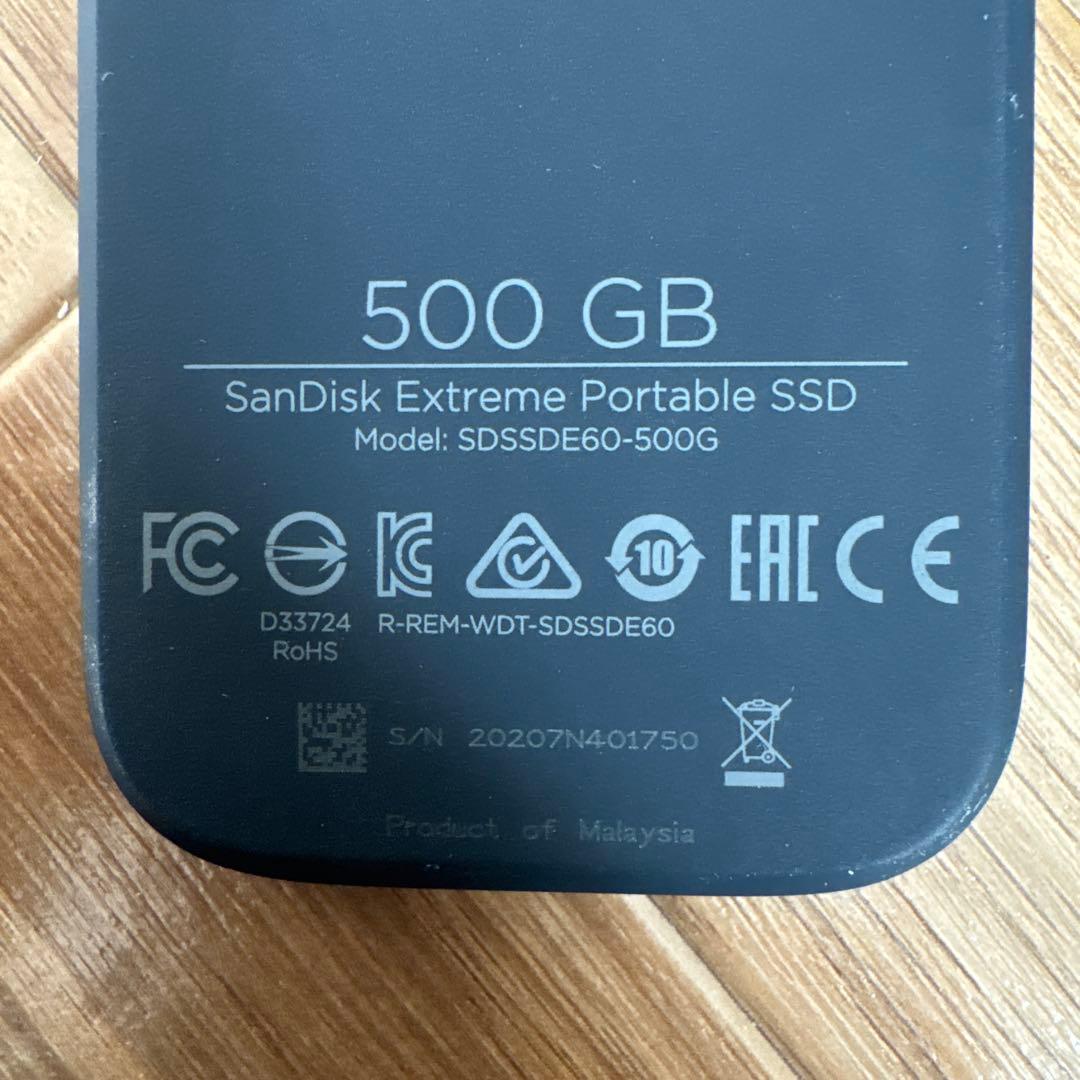 SanDisk Extreme Portable SSD 500GB 外付け