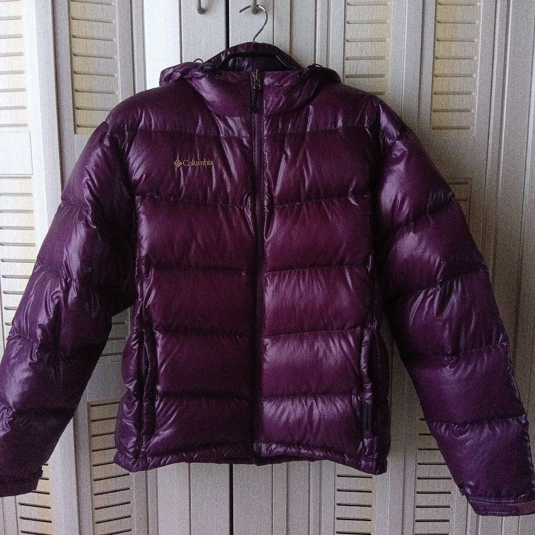 【専用品】コロンビア　フード付きダウンジャケット紫　サイズS
