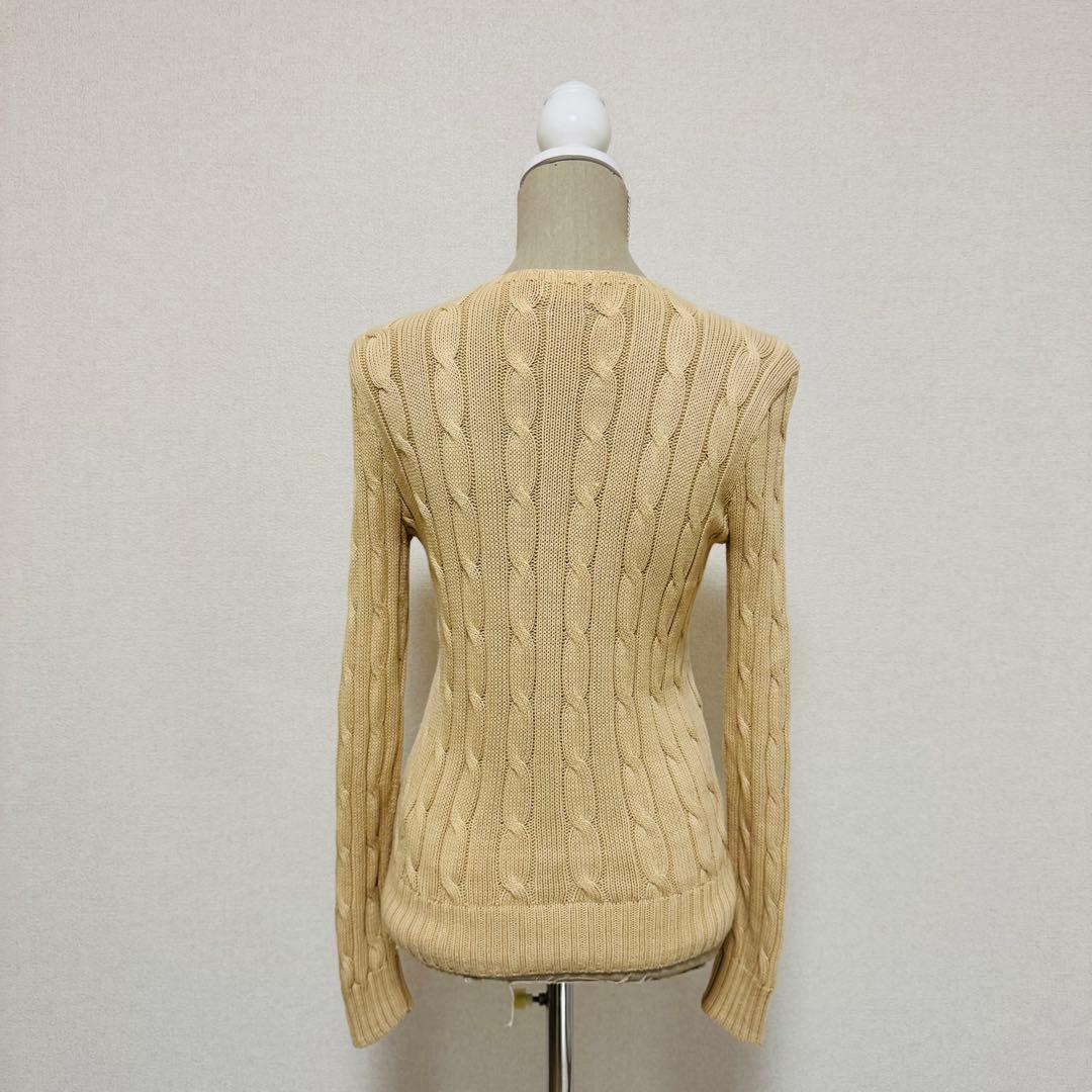 POLO RALPH LAUREN　ラルフローレン　ケーブルニット　ベージュ　S