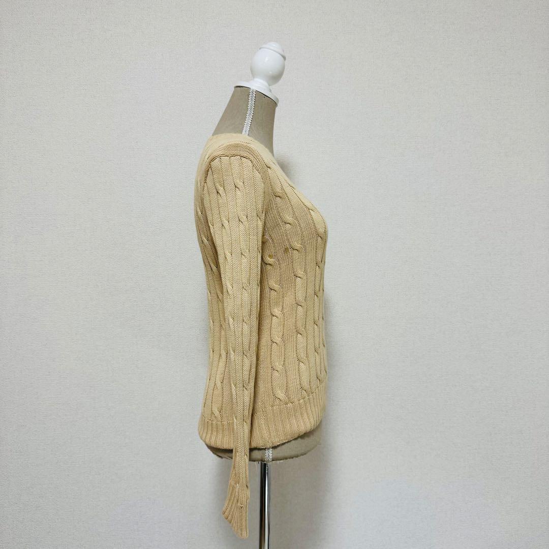 POLO RALPH LAUREN　ラルフローレン　ケーブルニット　ベージュ　S