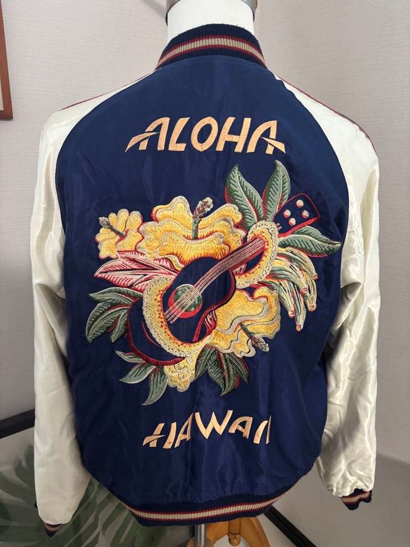 テーラー東洋　ブラック/ ネイビーブルー リバーシブル　スカジャン ヒノヤ別注