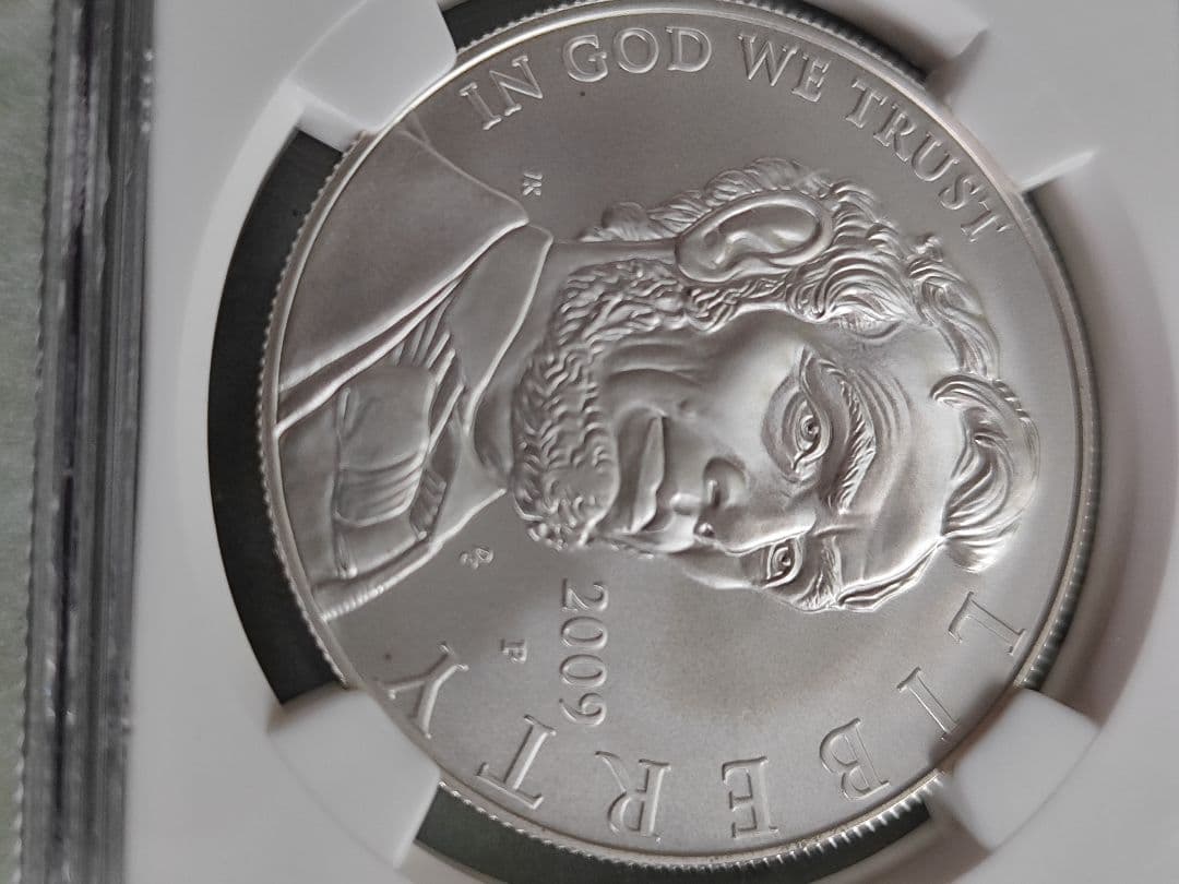 ★最高鑑定 2009年 アメリカ リンカーン 1ドル 銀貨 NGC MS70