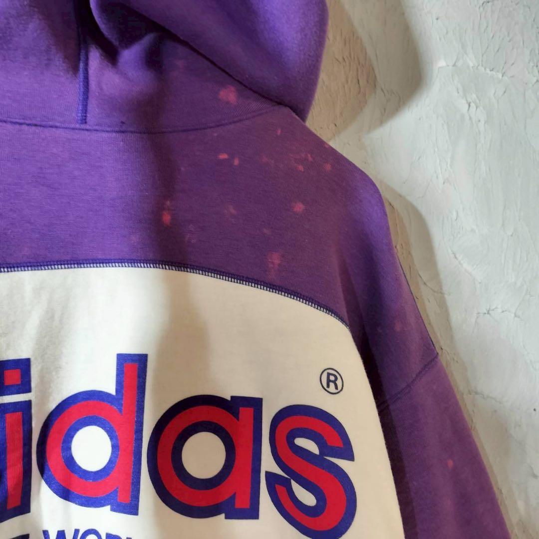 adidas アディダス 80s後期〜90s スウェット　パーカー　刺繍ロゴ