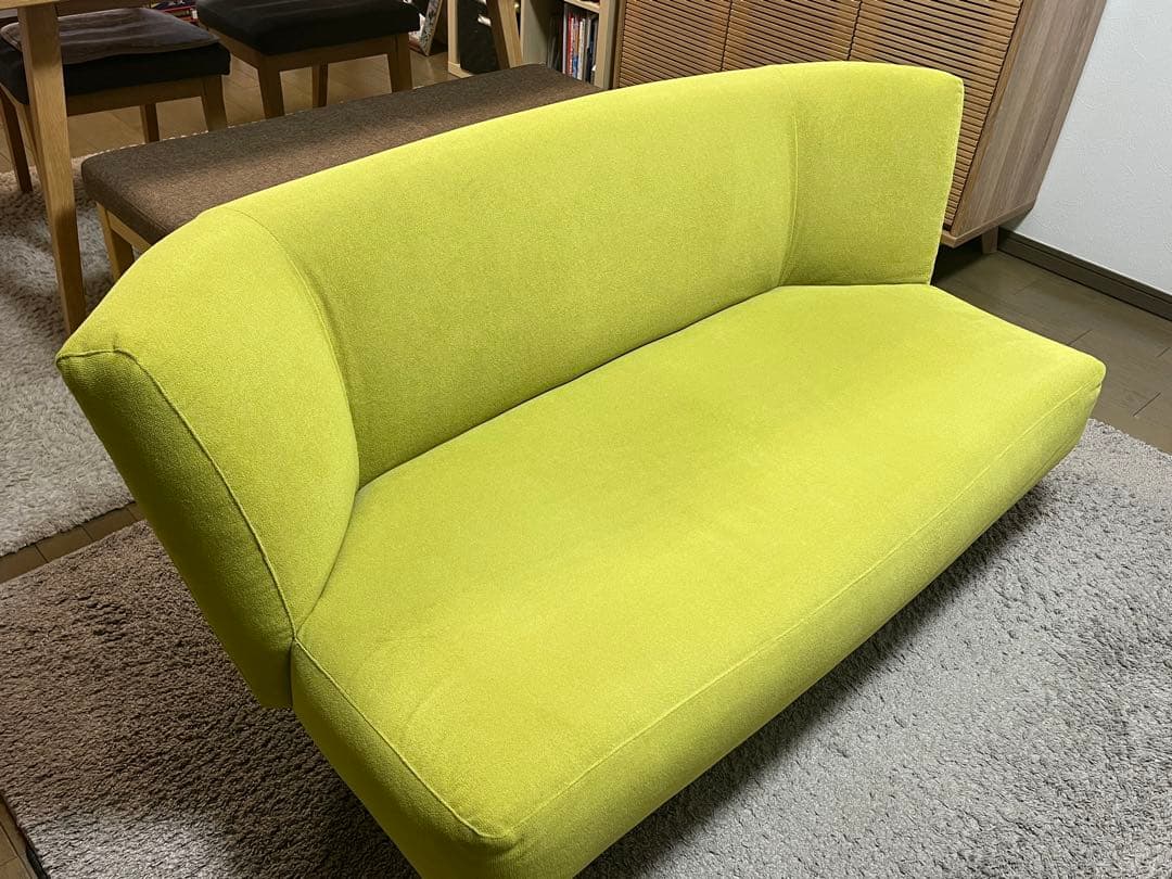 【売切値下げ】美品【大人気】IDEE kai ソファー　グリーン 2人掛けソファ