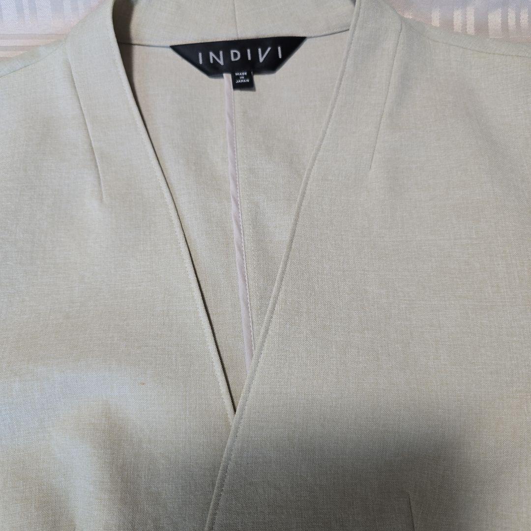 INDIVI ライトベージュ パンツスーツ