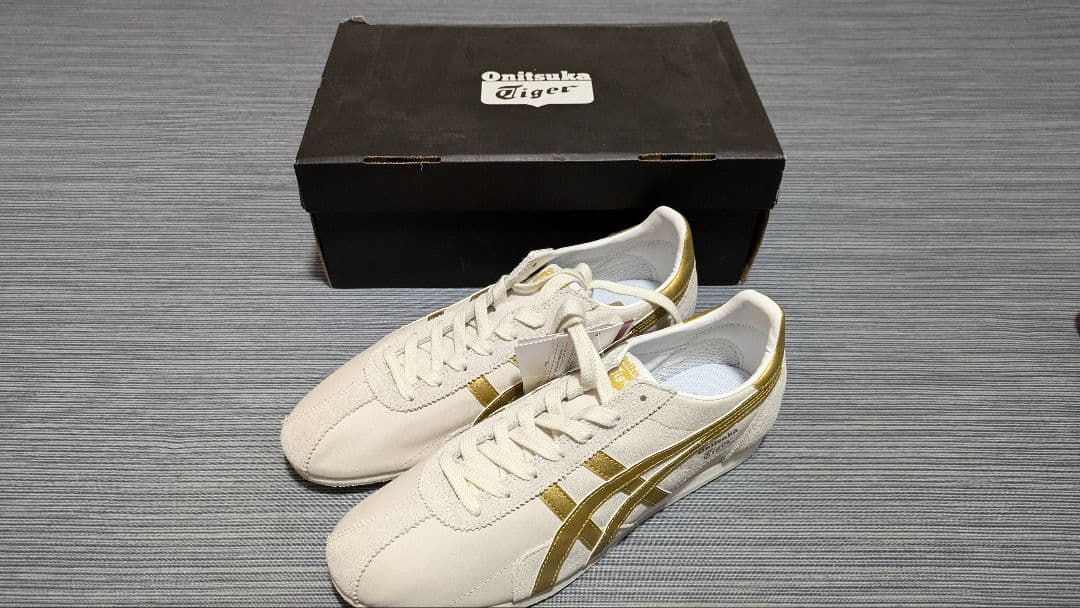 Onitsuka Tiger RUNSPARK クリーム色 ゴールド 42.5