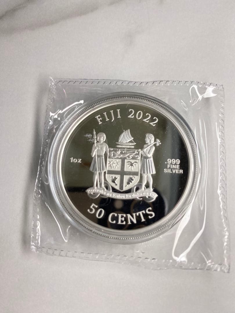 本物❤️新品未使用⭐️限定品❣️純銀製銀貨✨庭猫 フィジー1オンス　カラー版