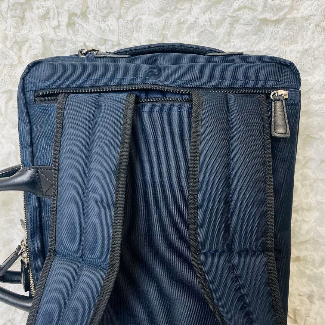 ユナイテッドアローズ グリーンレーベル レザービジネスバッグ黒リュック紺3way