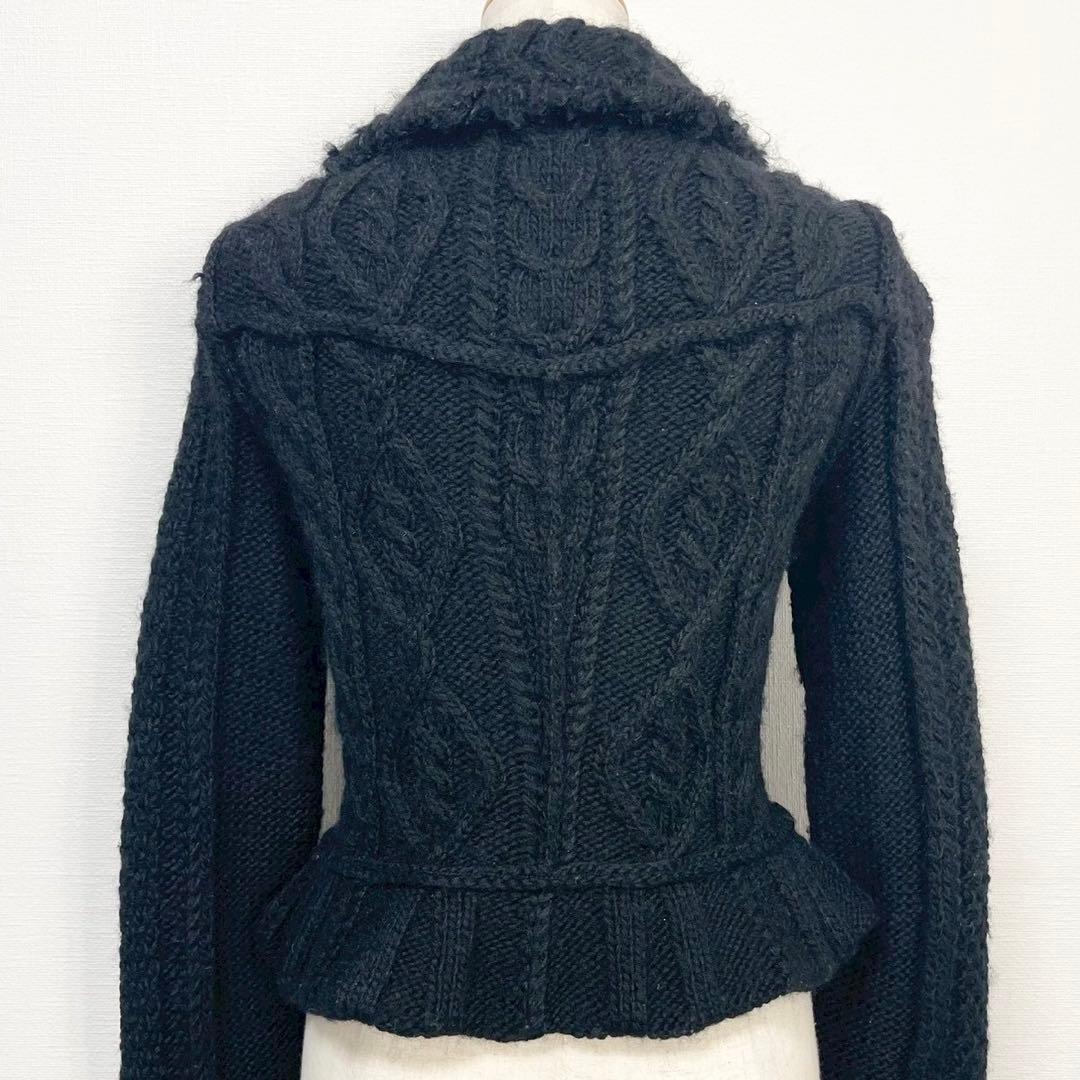 y2k❤️ BURBERRY BLUE LABEL ケーブルmixニットジャケット