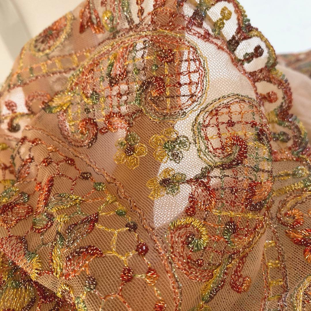 ⭐︎最高級ランジェリーi.d.sarrieriヌードベージュの煌びやな刺繍ショーツ