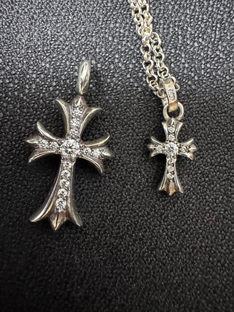 ベビーファットパヴェダイヤモンド&ロールチェーン２４インチ