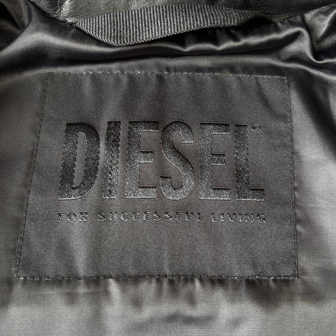 DIESEL レザージャケット XLサイズ ライダース シープスキン ブラック