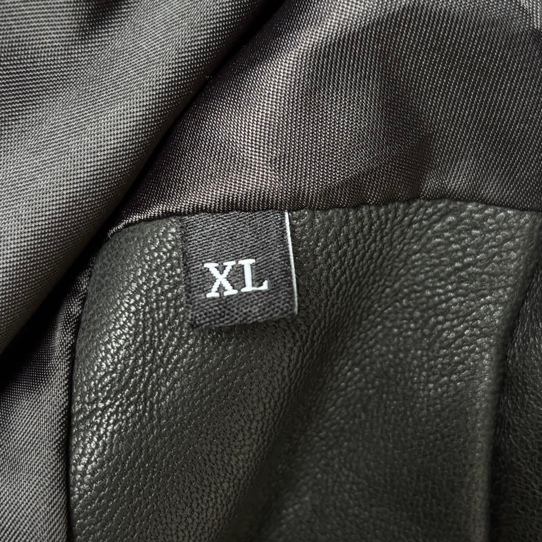 DIESEL レザージャケット XLサイズ ライダース シープスキン ブラック