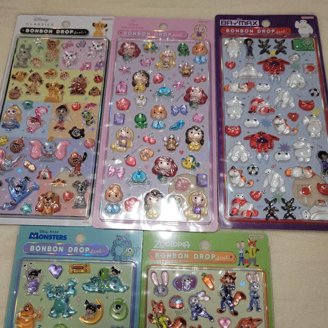 正規品　ボンボンドロップシール　 ディズニー　5枚セット