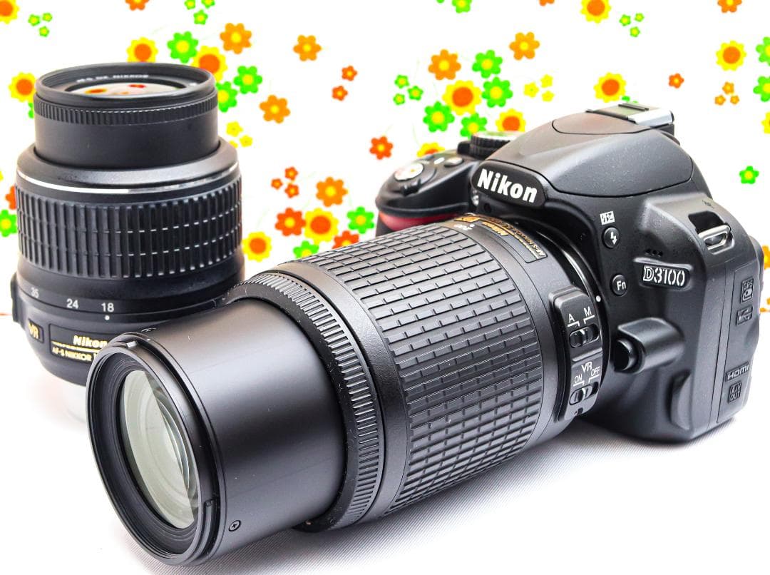 ニコン Nikon D3100☆スマホに送れる☆ダブルレンズ♪☆ガイドモード搭載