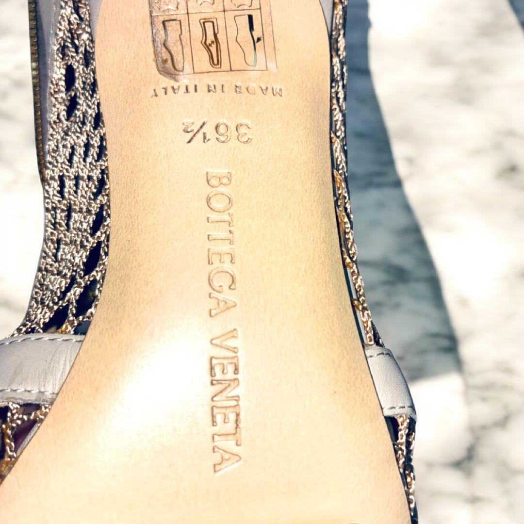 極美品 BottegaVeneta ボッテガヴェネタ メッシュパンプス 36.5