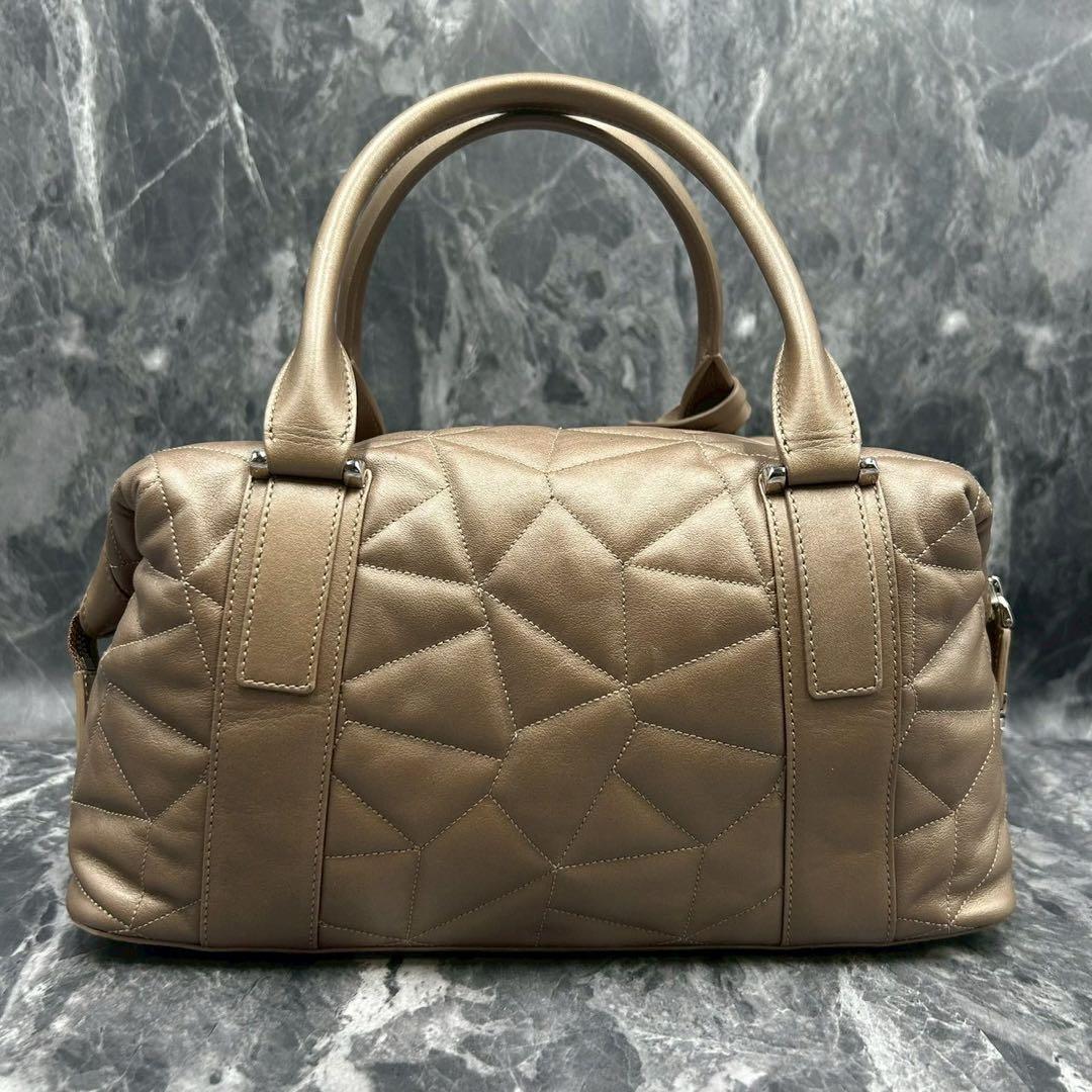 未使用級✨ AKRIS アクリス キルティング ボストンバッグ