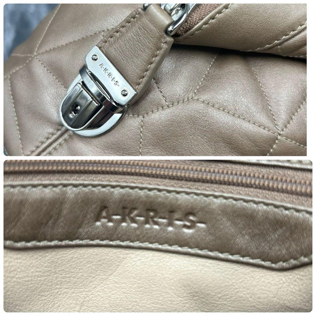 未使用級✨ AKRIS アクリス キルティング ボストンバッグ