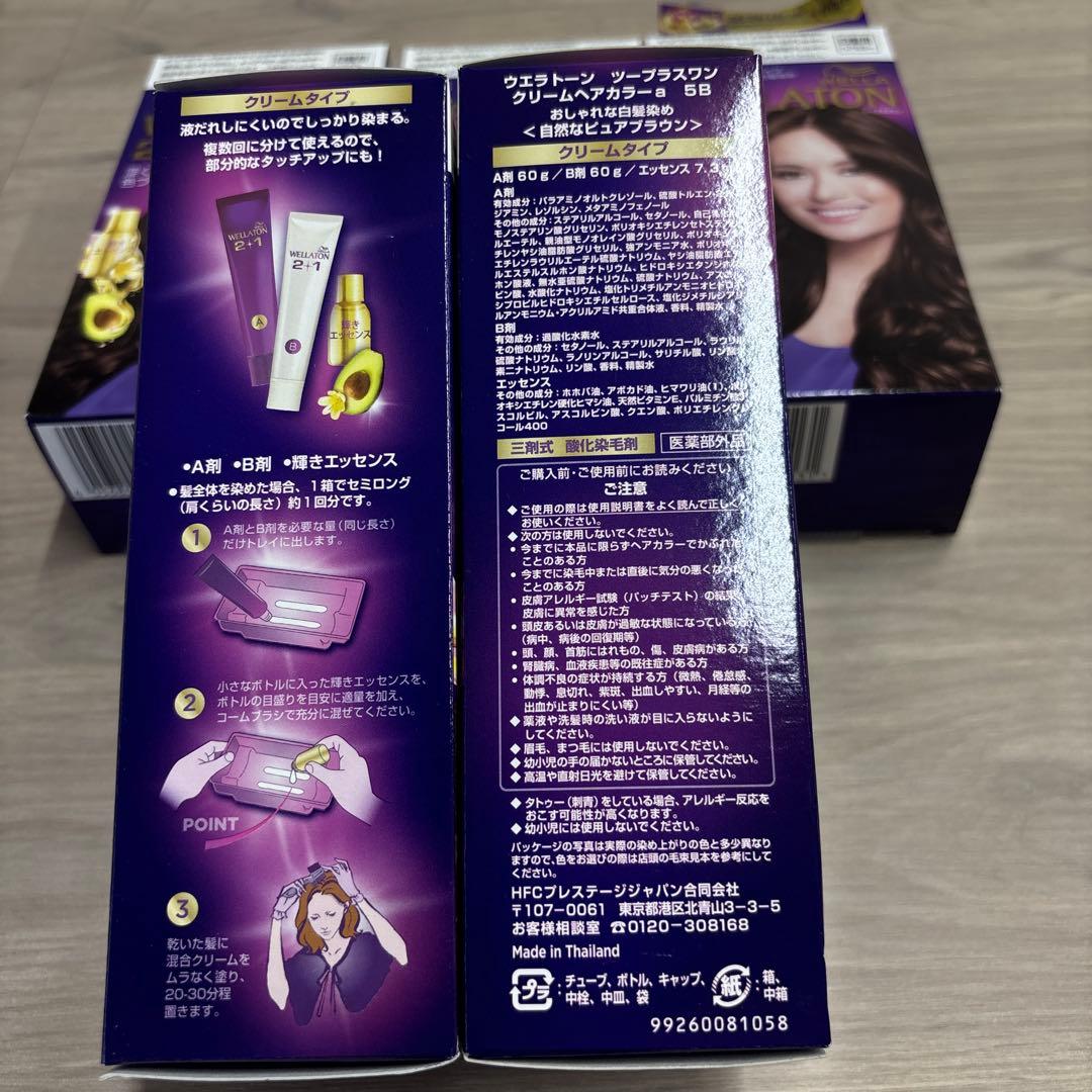 WELLATON 2+1 ヘアカラー 5B 白髪染め　 10個セット