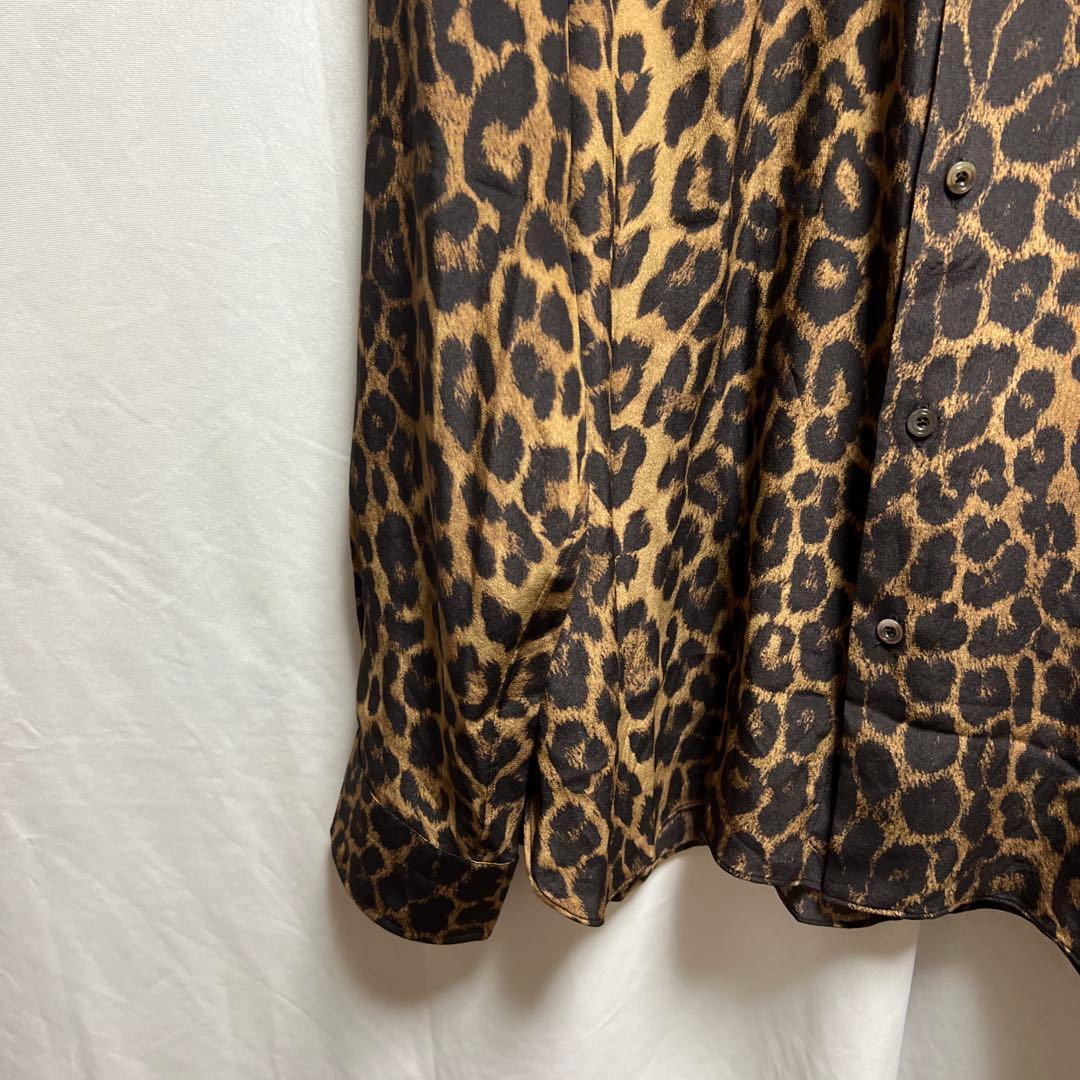 TOM FORD トムフォード　レオパード柄　シルクシャツ　43