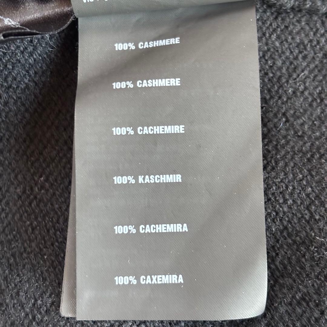 PRADA プラダ カシミヤ100% Uネックニット セーター 40 ブラック