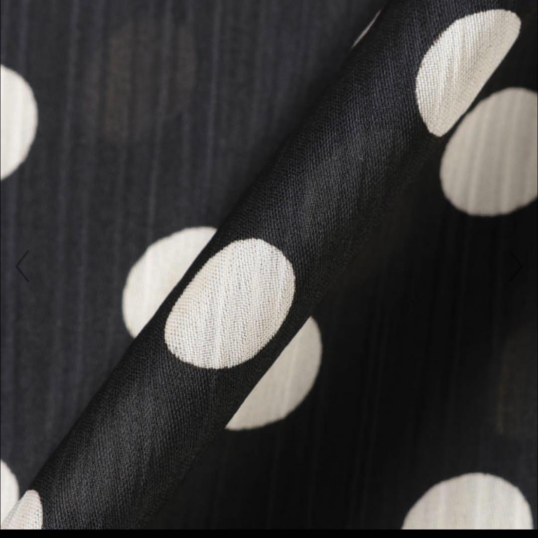 theory luxe 25AW 水玉プリント ドット柄 ボウタイブラウス