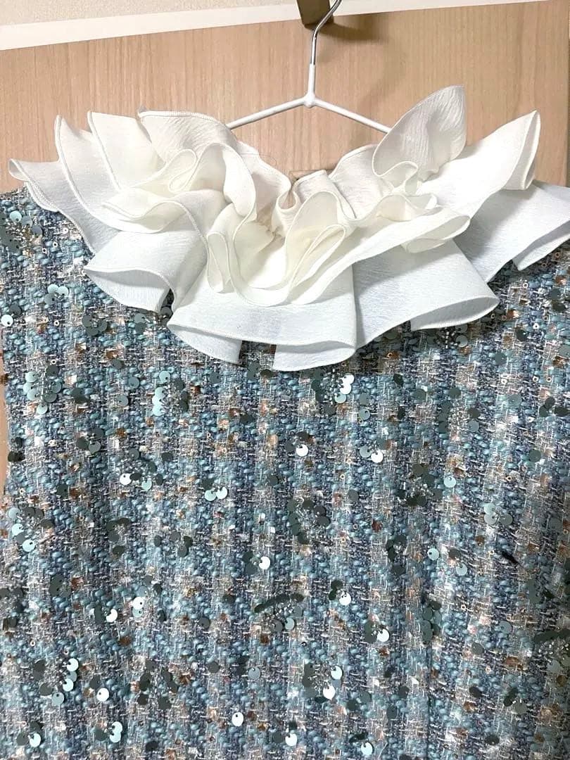 L.B CANDY STOCK フリルカラー付き2wayミニワンピース