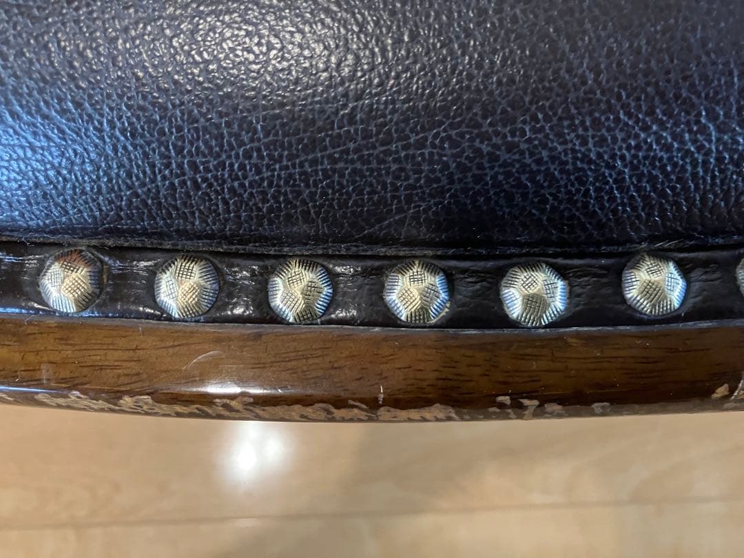 大塚家具 英国アンティーク アームチェア 天然木 ダークブラウン②