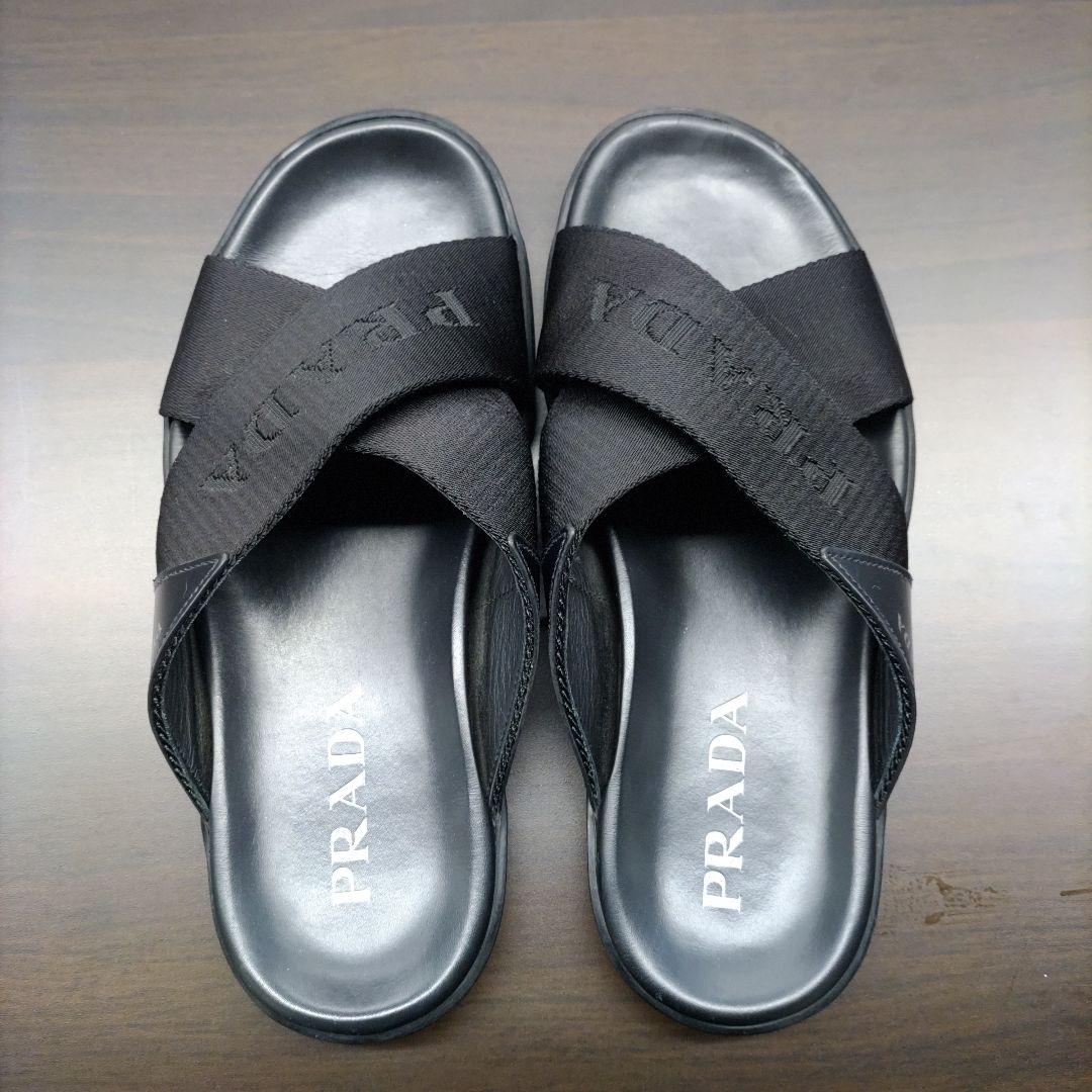 PRADA ブラック サンダル 6 1/2