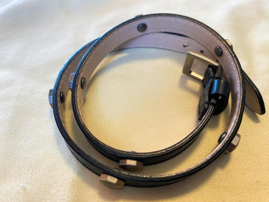 美品　BVLGARI　ブルガリ　レザーブレスレット