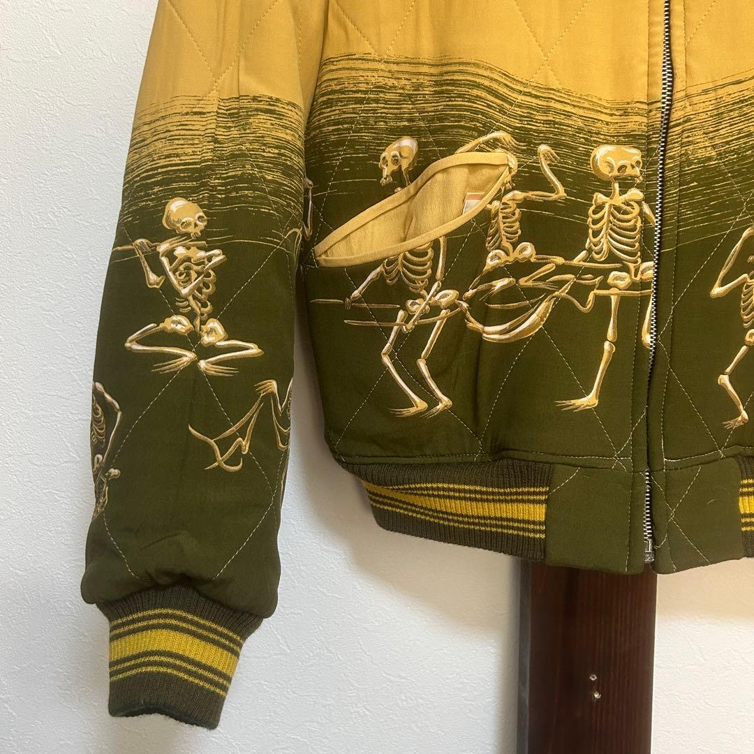 美品 00’s 希少デザイン フェローズ 虎×踊り髑髏 リバーシブルスカジャン