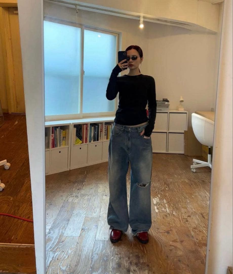 gadid anoniem RORY BLACK トップス 長袖 黒