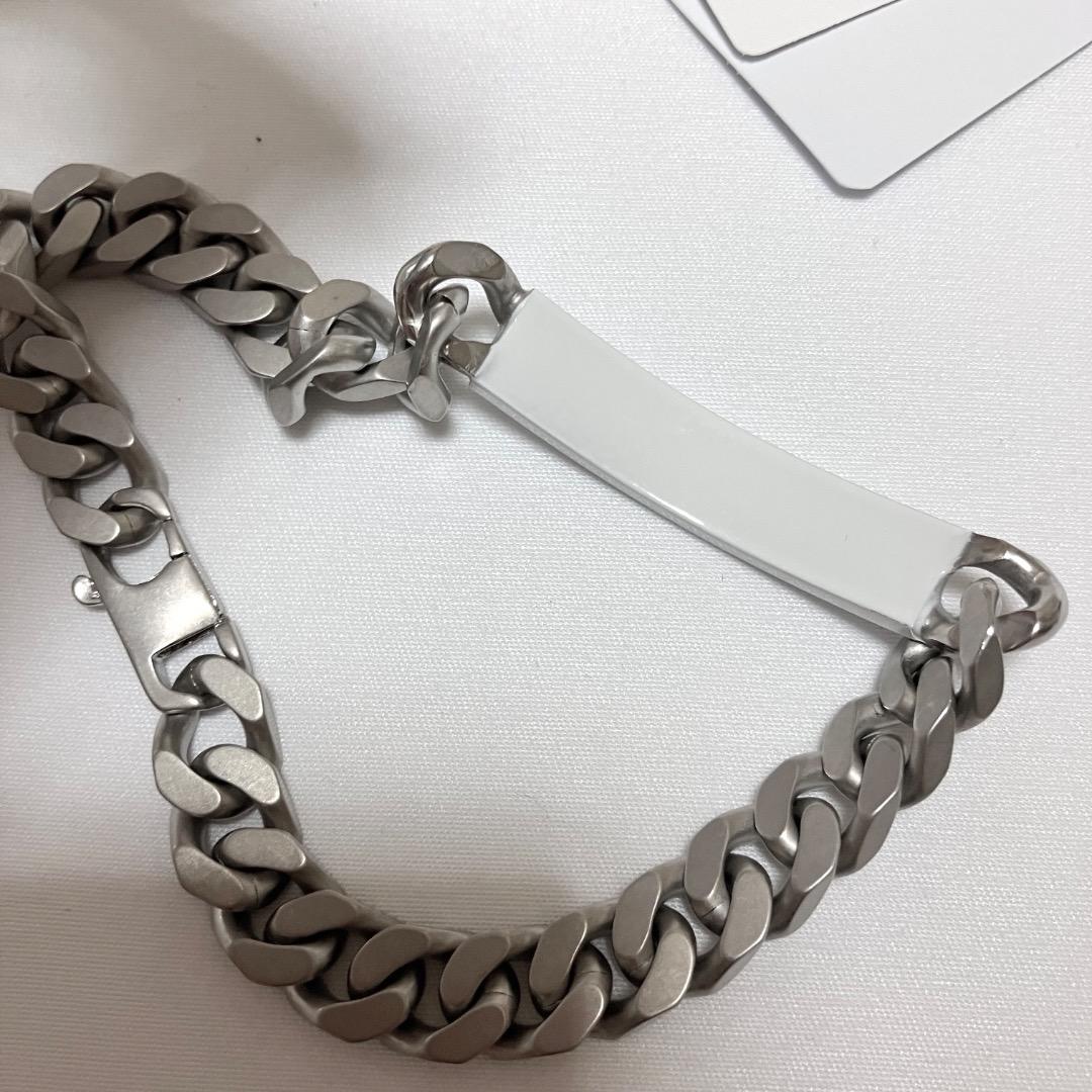 新品 6 24aw マルジェラ MM6 アノニマスロゴブレスレット 17196