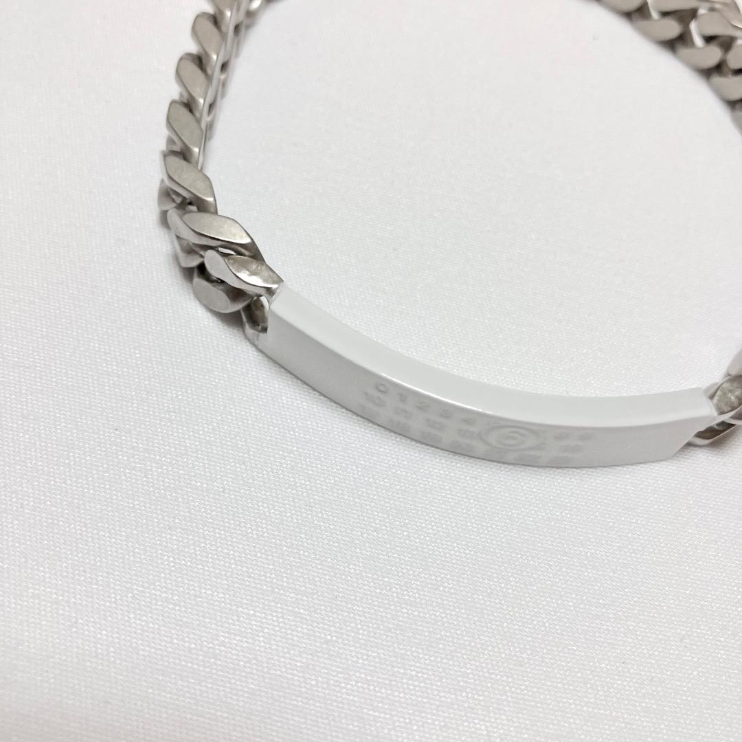 新品 6 24aw マルジェラ MM6 アノニマスロゴブレスレット 17196