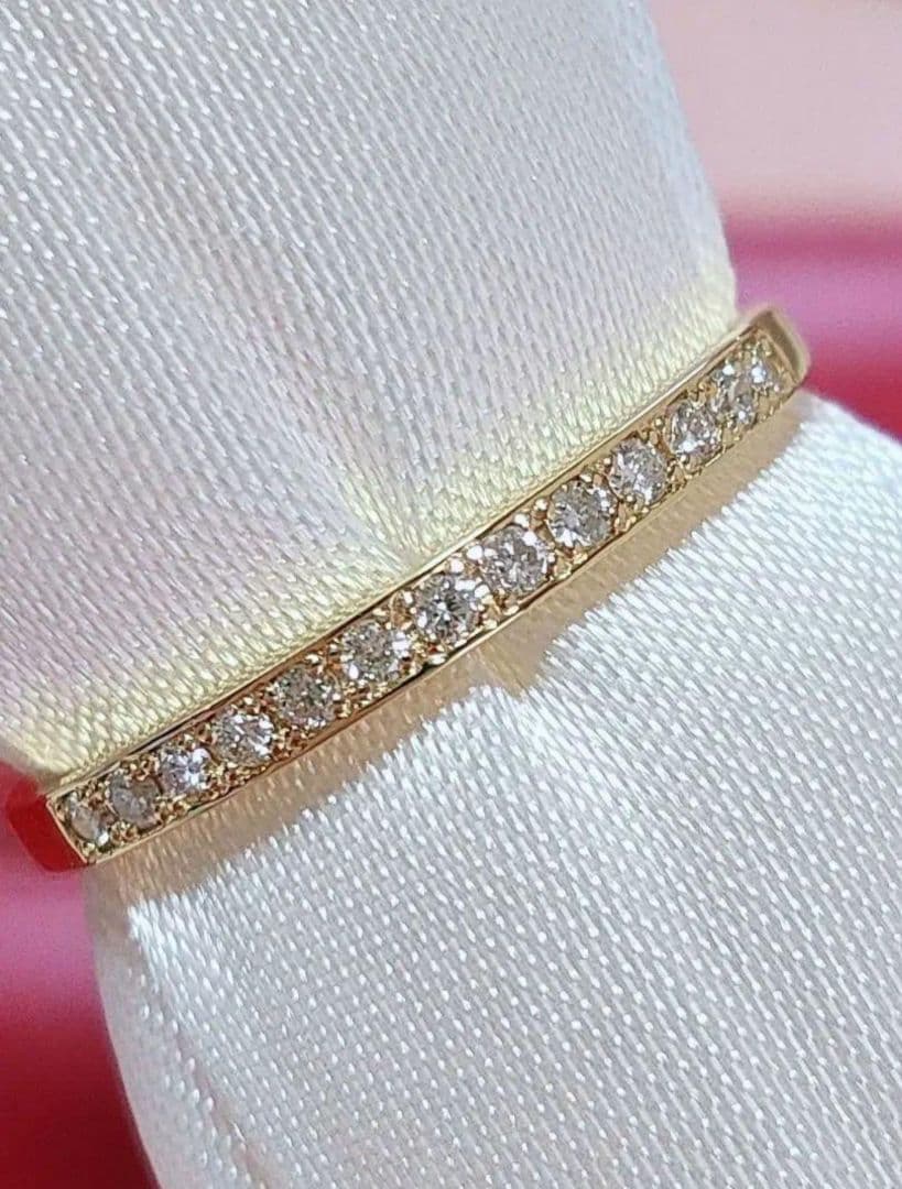 新入荷 未使用 k18YG ダイヤモンド0.10ct エタニティリング