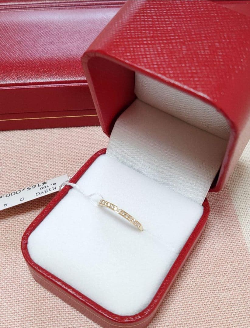 新入荷 未使用 k18YG ダイヤモンド0.10ct エタニティリング