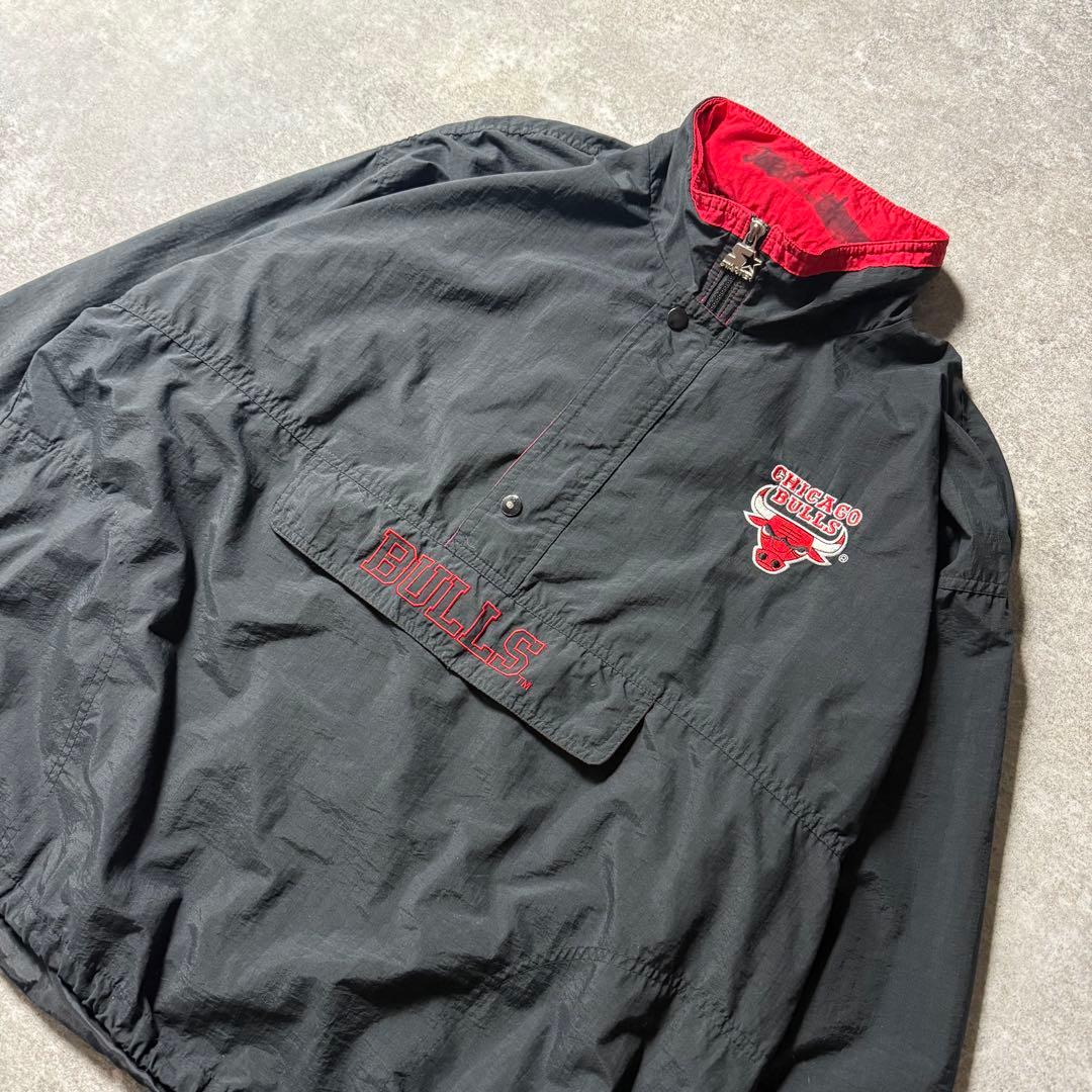 00s NBA スターター Bulls XL ハーフジップパーカー