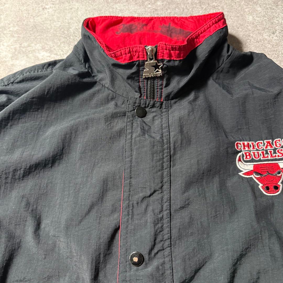 00s NBA スターター Bulls XL ハーフジップパーカー