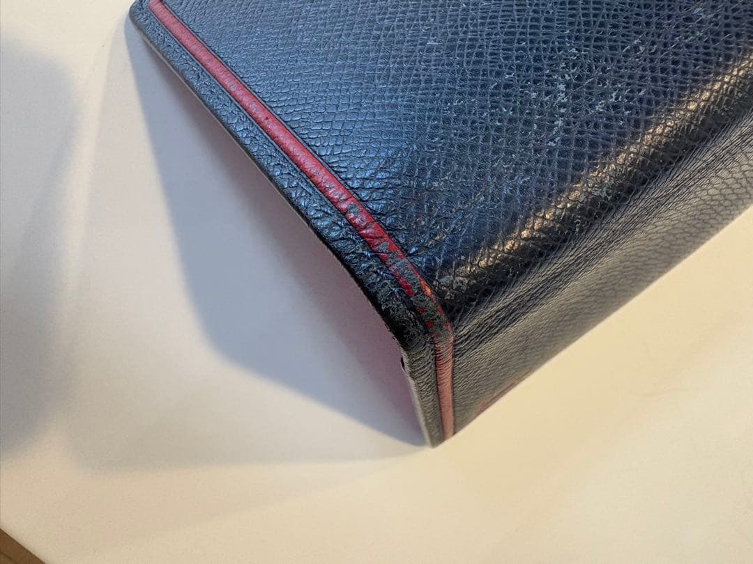 【月末SALE】Louis Vuitton 長財布 ネイビー/レッド