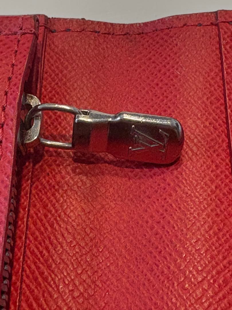 【月末SALE】Louis Vuitton 長財布 ネイビー/レッド