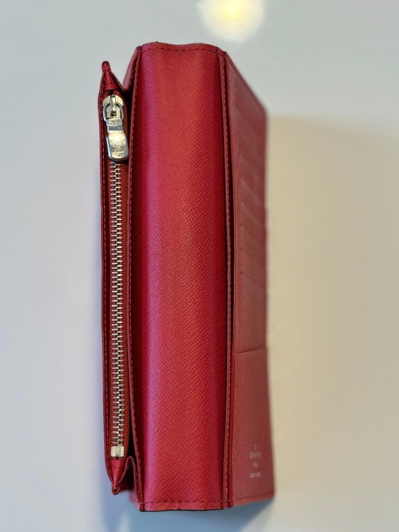 【月末SALE】Louis Vuitton 長財布 ネイビー/レッド