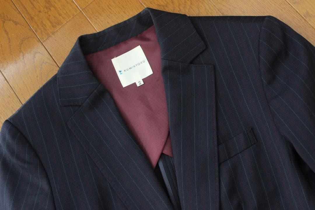 50【極美品】組曲 クミキョク パンツスーツ セットアップ 2 YUNSA生地