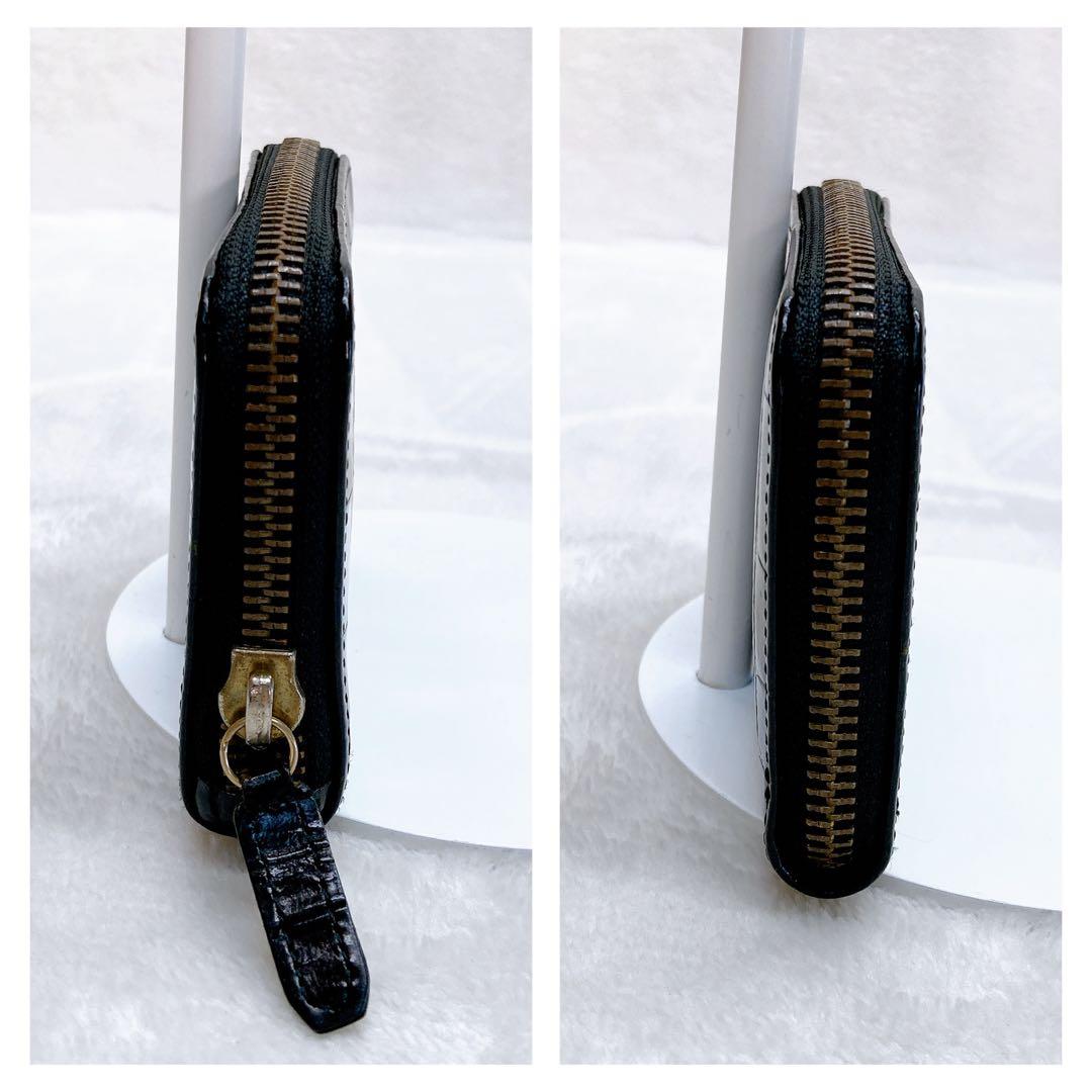 ✨綺麗✨VERSACE ヴェルサーチ ケース クロコ型押し ブラック