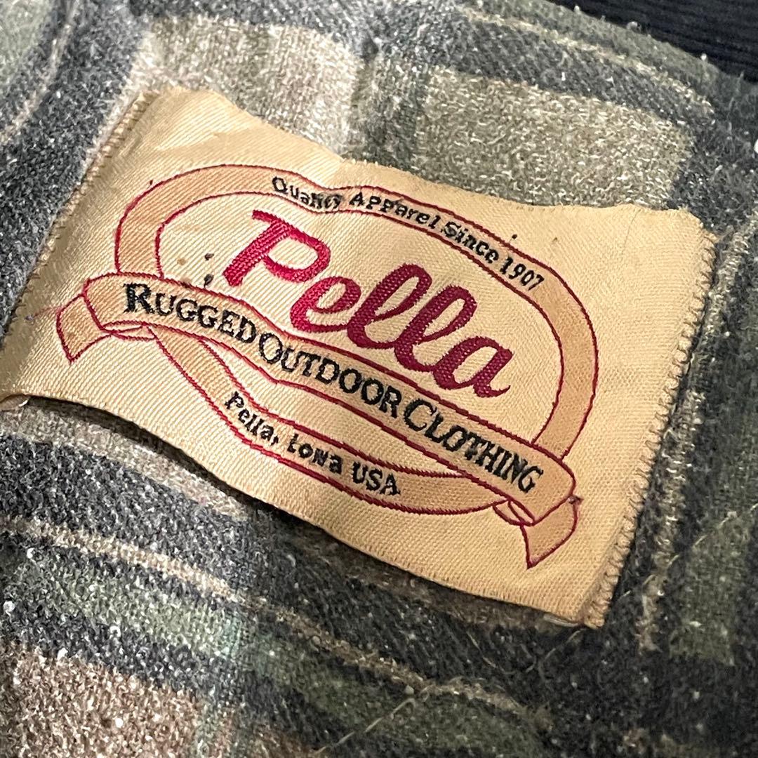 80s　USA製　サンタフェジャケット　ブラック　L　企業ロゴ　襟コーデュロイ